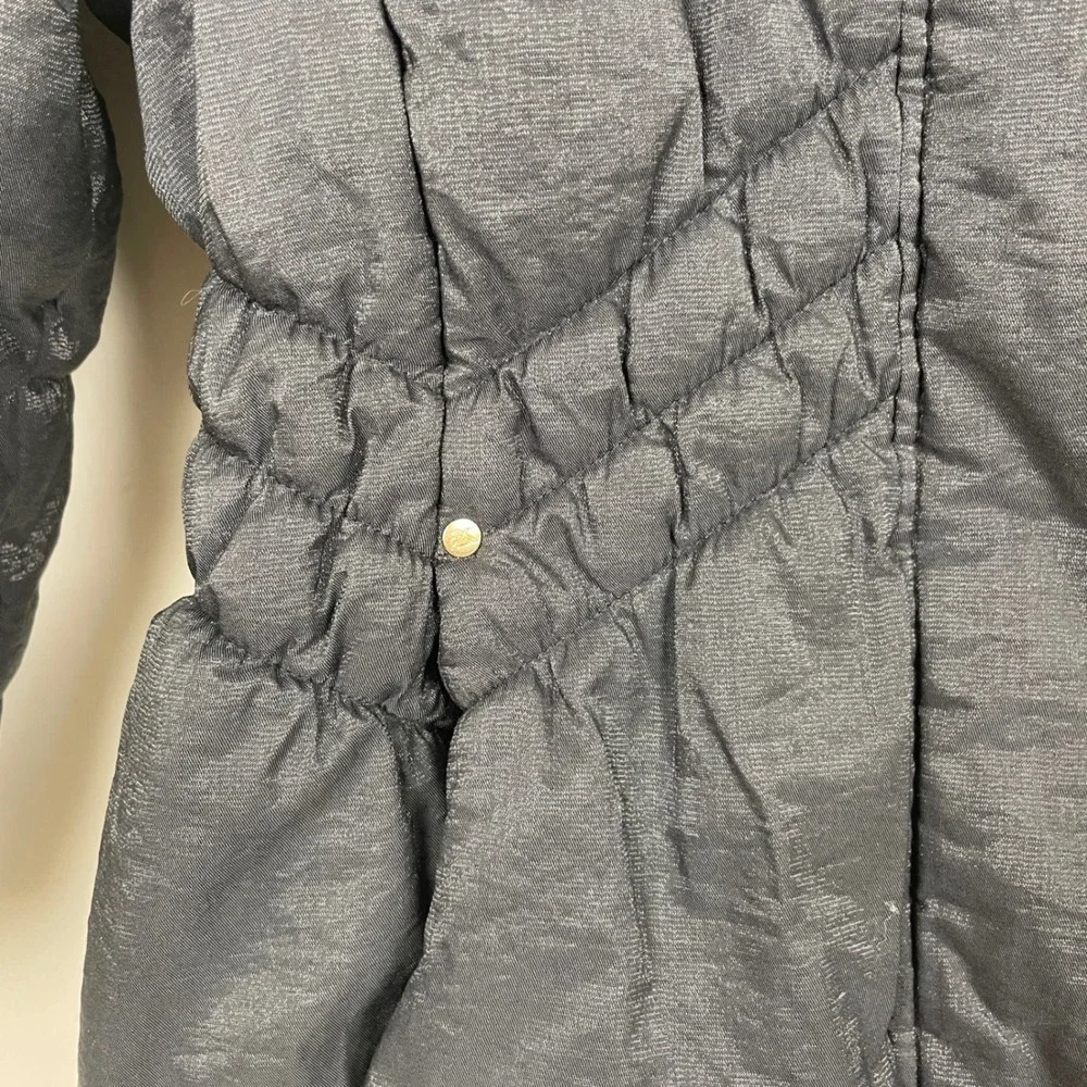 Zero Xposur Girls Black Puffer Jacket‎ Hooded Leopard Trim Coat - S